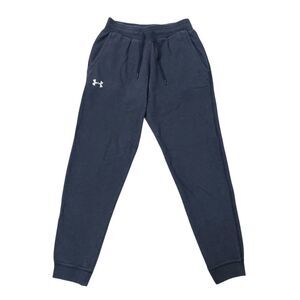 Under Armour Sweatpants Mens Medium Navy Fleece Loose Cotton Blend Athleisure